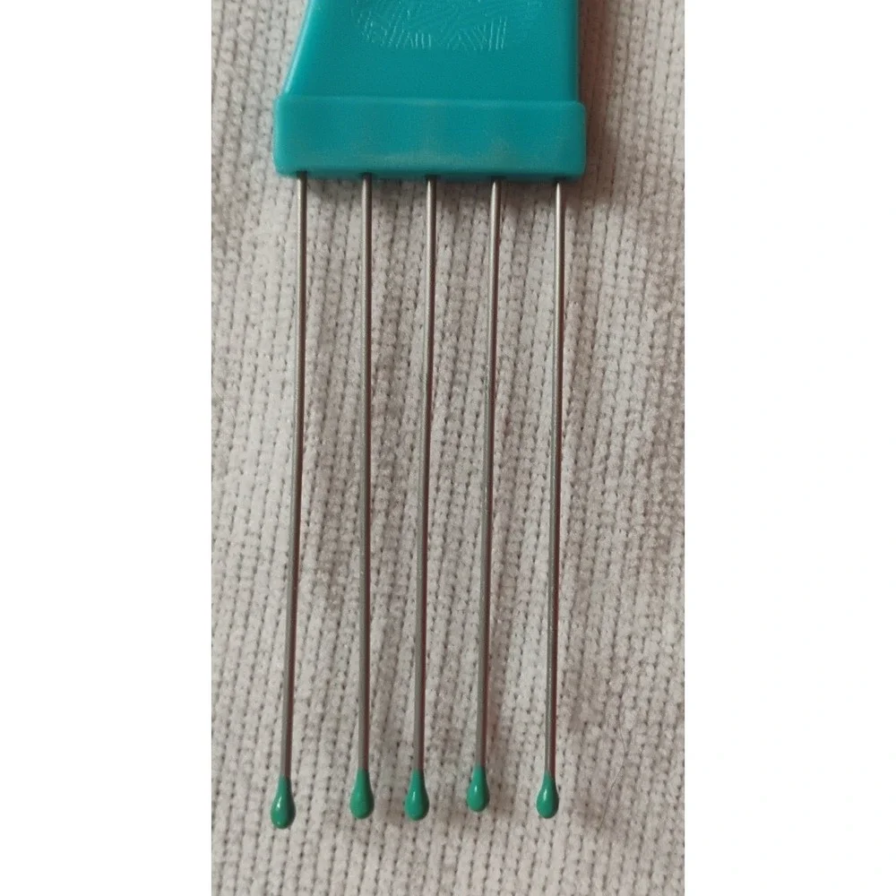 Vintage Blue Teal Goody 80s 90s Comfort Tip Comb & Lift Comb Pick Combo USA